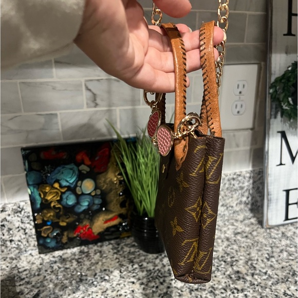 🤎 Micro Mini handmade Louis Vuitton Monogram Tote with non-brand chain 🤎 - Picture 8 of 15